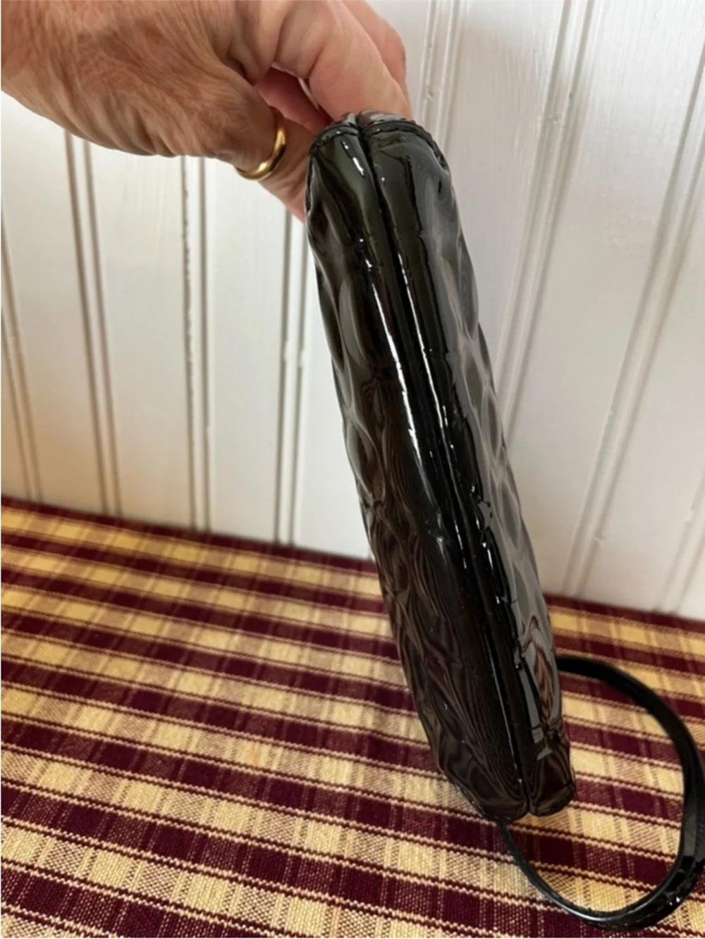 Coach embossed Patent Leather Wristlet